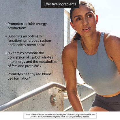 THORNE Basic B-Complex – Vitamin-B-Komplex mit Cholin für Zellenergie, Gehirnfunktion und Blutbildung – 60 Kapseln
