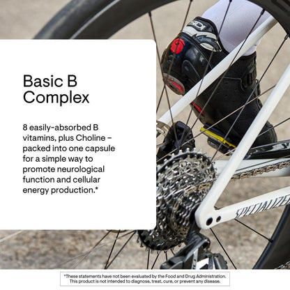 THORNE Basic B-Complex – Vitamin-B-Komplex mit Cholin für Zellenergie, Gehirnfunktion und Blutbildung – 60 Kapseln