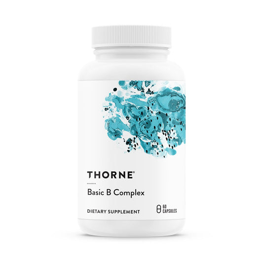 THORNE Basic B-Complex – Vitamin-B-Komplex mit Cholin für Zellenergie, Gehirnfunktion und Blutbildung – 60 Kapseln