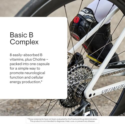 THORNE Basic B-Complex – Vitamin-B-Komplex mit Cholin für Zellenergie, Gehirnfunktion und Blutbildung – 60 Kapseln
