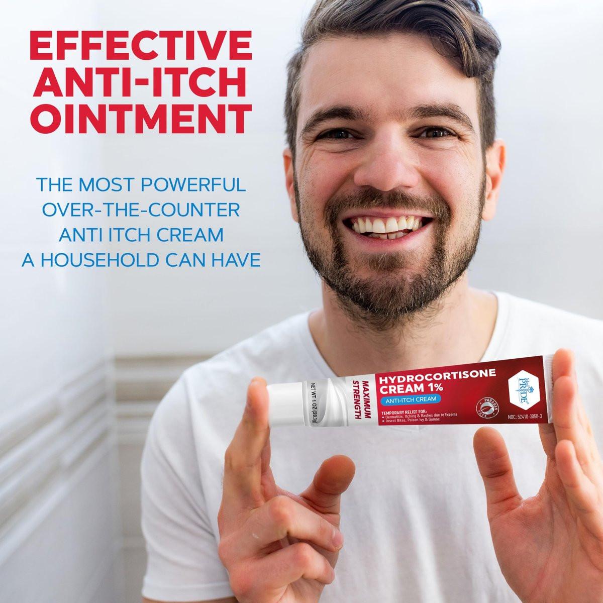 MED Pride Hydrocortison-Creme 1%, 28 g – Maximale Stärke gegen Juckreiz & Entzündungen bei Ekzemen, Dermatitis, Hautausschlägen, Giftefeu, Rötungen & leichten Hautreizungen