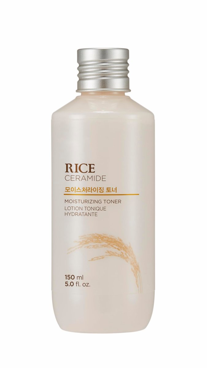 THE FACE SHOP Rice Ceramide Feuchtigkeitsspendender Toner, Hydratisierend mit Reiswasser, gegen Trockenheit, stärkt die Hautbarriere, Leicht, Koreanische Hautpflege, 150 ml