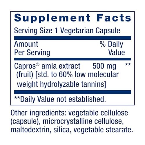 Life Extension Advanced Lipid Control – Amla-Extrakt, Indische Stachelbeere, Herzgesundheit, Endothelgesundheit, Vegetarisch, Glutenfrei, 60 Kapseln