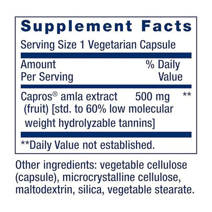 Life Extension Advanced Lipid Control – Amla-Extrakt, Indische Stachelbeere, Herzgesundheit, Endothelgesundheit, Vegetarisch, Glutenfrei, 60 Kapseln