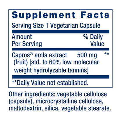 Life Extension Advanced Lipid Control – Amla-Extrakt, Indische Stachelbeere, Herzgesundheit, Endothelgesundheit, Vegetarisch, Glutenfrei, 60 Kapseln