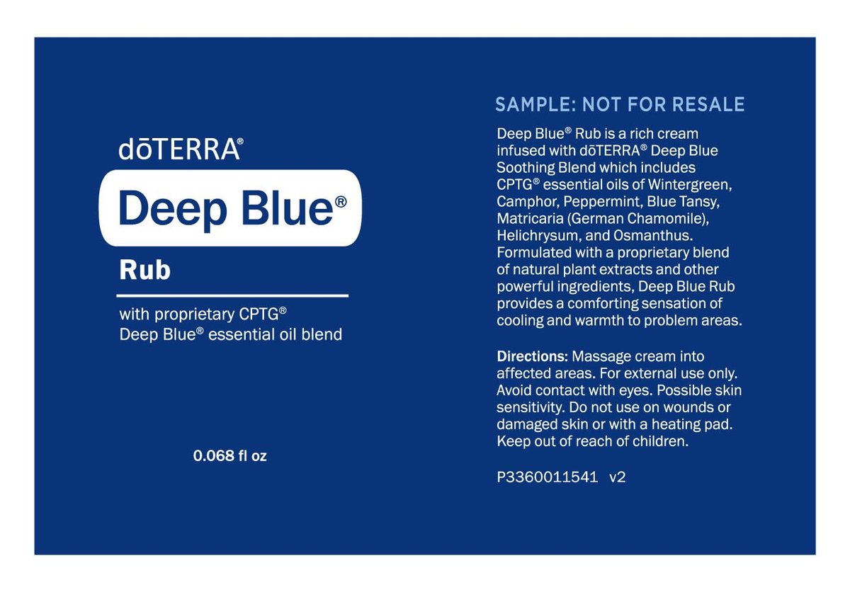 doTERRA Deep Blue Rub Proben, 0,07 Fl Oz (10er-Pack) – Beruhigende Kräutermischung