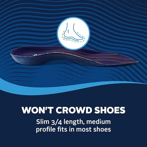 Airplus Plantarfaszie Orthotic 3/4 Länge Einlegesohle (FSA&HSA berechtigt) - Schaumstoffschale & Gel-Ferse - Tiefe Fersenkappe, Vollfuß-Gewölbeunterstützung - Weiche Polsterung & Stabilität - Passt in die meisten Schuhe & Stiefel - Unisex