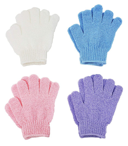 ATB 4 Paar Peeling-Handschuhe – Premium Waschhandschuhe für Bad oder Dusche – Luxus-Spa-Peeling-Accessoires für Männer und Frauen