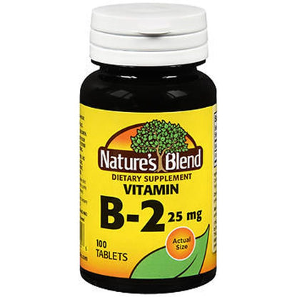 Nature's Blend Vitamin B-2 25 mg – 100 Tabletten – Hochwertiges Riboflavin-Präparat