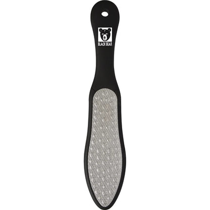 ForPro Black Bear Edelstahl Pedikürefeile, Hornhautentferner für die Füße, doppelseitiges Profi-Werkzeug für Fersen und Füße, 26,7 cm Länge