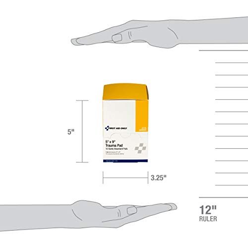 Erste Hilfe Trauma Pad 5 x 9 Zoll – 10 Stück Box | First Aid Only