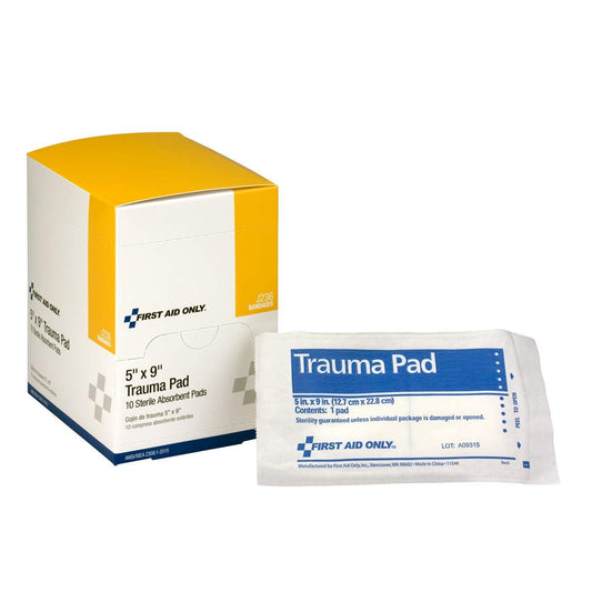 Erste Hilfe Trauma Pad 5 x 9 Zoll – 10 Stück Box | First Aid Only