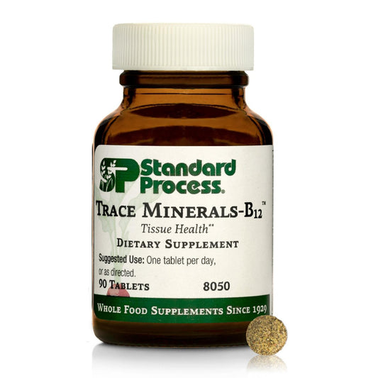 Standard Process Trace Minerals-B12 – Schilddrüsen- und Zellfunktionsunterstützung mit Jod, Zink und Kupfer – Knorpel- und Knochengesundheit – 90 Tabletten