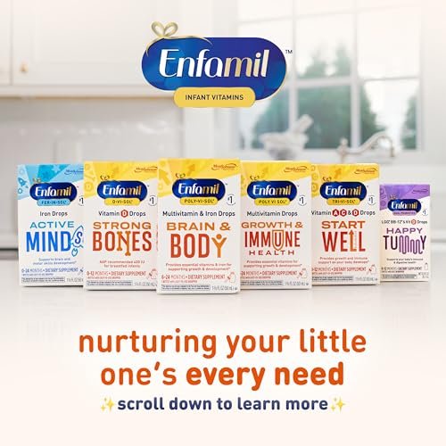 Enfamil Tri-Vi-Sol Säuglings-Multivitamin-Tropfen, unterstützt Wachstum und Immunsystem für Babys, 50 ml Flasche
