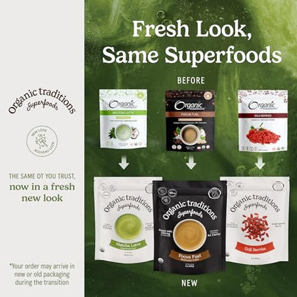 Organic Traditions Amla Pulver – Bio Amla aus indischer Stachelbeere, ganzheitliches Vitamin-C-Fruchtpulver für Smoothies, Säfte und Rezepte, Superfood, pflanzlich, nicht gentechnisch verändert, 200 g / 7 oz Beutel
