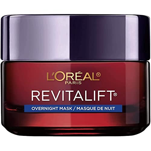 L'Oreal Paris Revitalift Triple Power Anti-Aging Nachtmaske mit Pro-Retinol, Hyaluronsäure & Vitamin C – Faltenschutz, 48 g