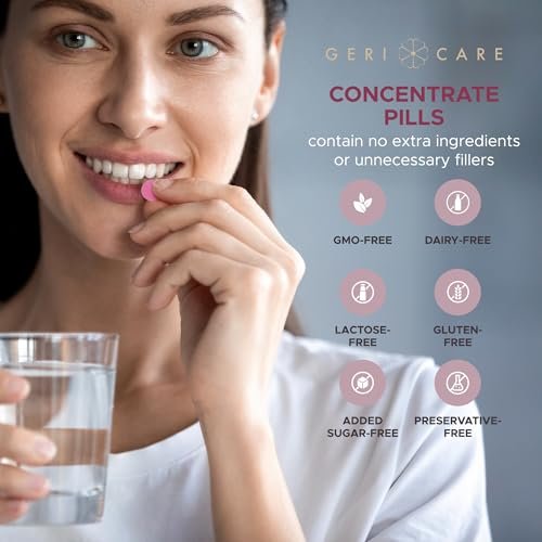 Hochdosiertes Cranberry-Präparat von GeriCare – 450 mg reine Cranberry-Tabletten für die Gesundheit der Harnwege – Natürliche UTI-Prävention für Männer & Frauen – GMO-, gluten- und milchfreies Cranberry-Konzentrat [100 Stück]