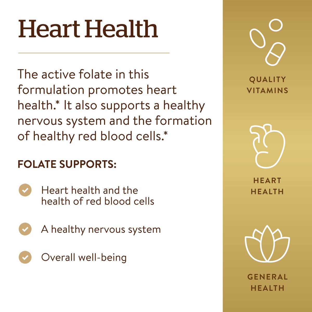 Solgar Folat 1000 mcg, 120 Tabletten - Bio-aktives Metafolin - Vegan, Glutenfrei, Laktosefrei, Koscher - 120 Portionen