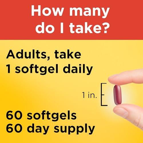 Nature Made Vitamin C 500 mg – Immununterstützung, 60 Weichkapseln, 60 Tage Vorrat