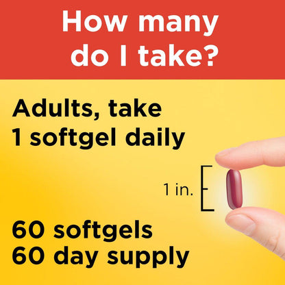 Nature Made Vitamin C 500 mg – Immununterstützung, 60 Weichkapseln, 60 Tage Vorrat