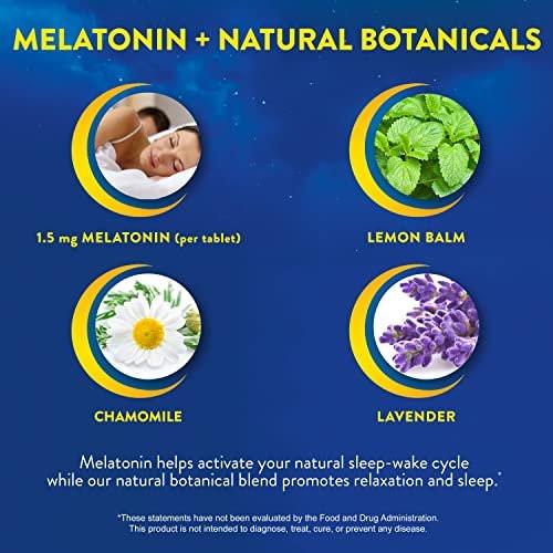 MidNite Back to Sleep 1,5 mg Melatonin Schlafhilfe – 30 Schmelztabletten, Nicht gewohnheitsbildend, Pflanzliches Nahrungsergänzungsmittel für Erwachsene