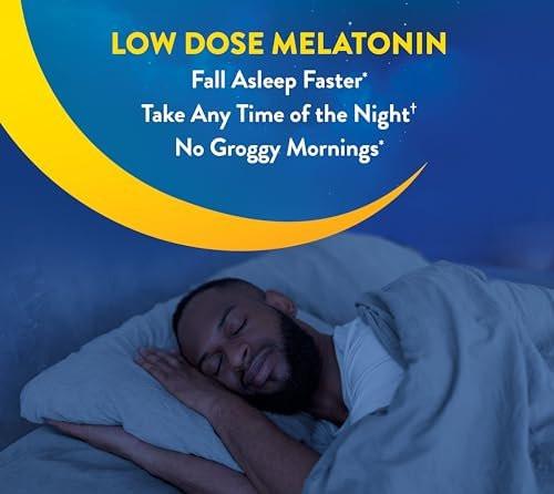 MidNite Back to Sleep 1,5 mg Melatonin Schlafhilfe – 30 Schmelztabletten, Nicht gewohnheitsbildend, Pflanzliches Nahrungsergänzungsmittel für Erwachsene