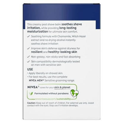NIVEA MEN Sensitive Aftershave Balsam 3,3 oz (6er Pack) – Beruhigende Pflege nach der Rasur
