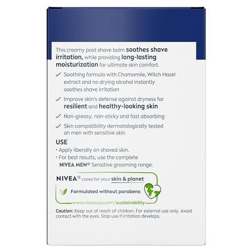 NIVEA MEN Sensitive Aftershave Balsam 3,3 oz (6er Pack) – Beruhigende Pflege nach der Rasur