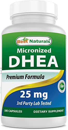 Best Naturals, mikronisiertes DHEA 25 mg, 180 Kapseln