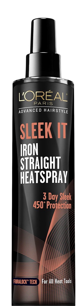 L'Oréal Paris Advanced Hairstyle Sleek It Iron Straight Hitzeschutzspray, 5,7 Unzen