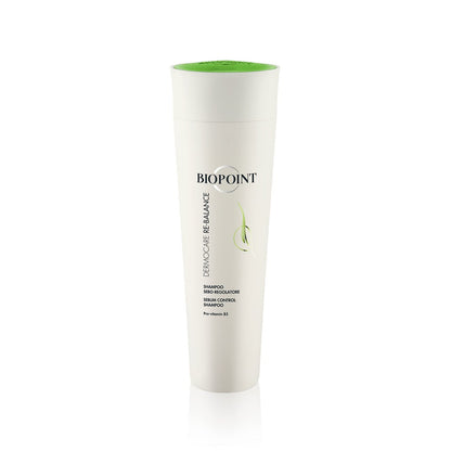BIOPOINT Rebalancing Shampoo für fettige Kopfhaut und trockene Spitzen – Dermocare Shampoo für fettiges Haar – Talgregulierendes Shampoo – 7,05 Fl Oz (1er Pack)