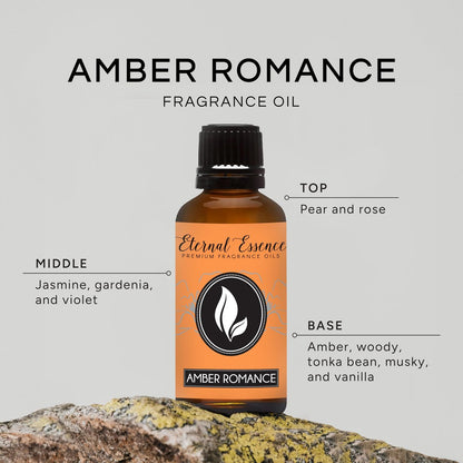 Eternal Essence Oils Amber Romance 30ml Premium Duftöl – für Kerzen, Seifenherstellung, Aromatherapie, Diffuser, Haushalt & Luftbefeuchter
