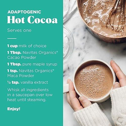 Navitas Organics Maca-Pulver – 100% Gelatinisierte Peruanische Maca für Adaptogen-Smoothies, Lattes, Backen & mehr – Energie & Balance – USDA Bio, Nicht-GVO, Vegan, Glutenfrei (115g Beutel, 23 Portionen)