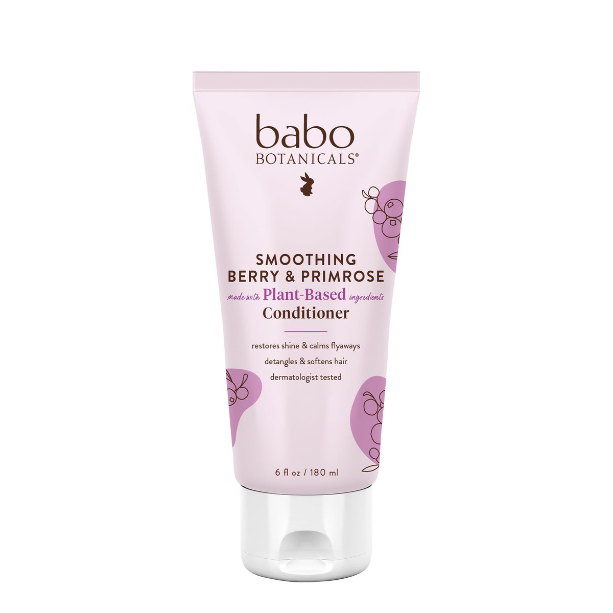 Babo Botanicals Glättender Conditioner mit Nachtkerzenöl, Kokosöl und Provitamin B5 – Für Babys, Kinder und Erwachsene mit widerspenstigem Haar – Vegan