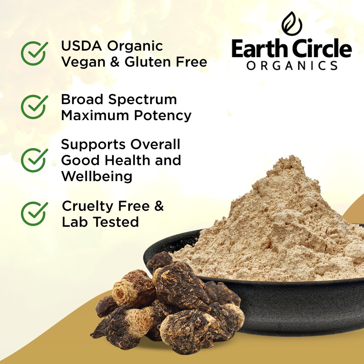 Earth Circle Organics Maca Pulver, Schwarz, 227 g (8 Unzen)