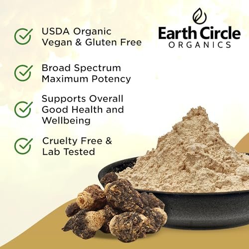 Earth Circle Organics Maca Pulver, Schwarz, 227 g (8 Unzen)
