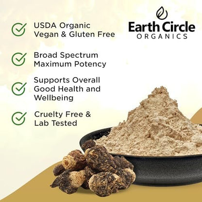 Earth Circle Organics Maca Pulver, Schwarz, 227 g (8 Unzen)