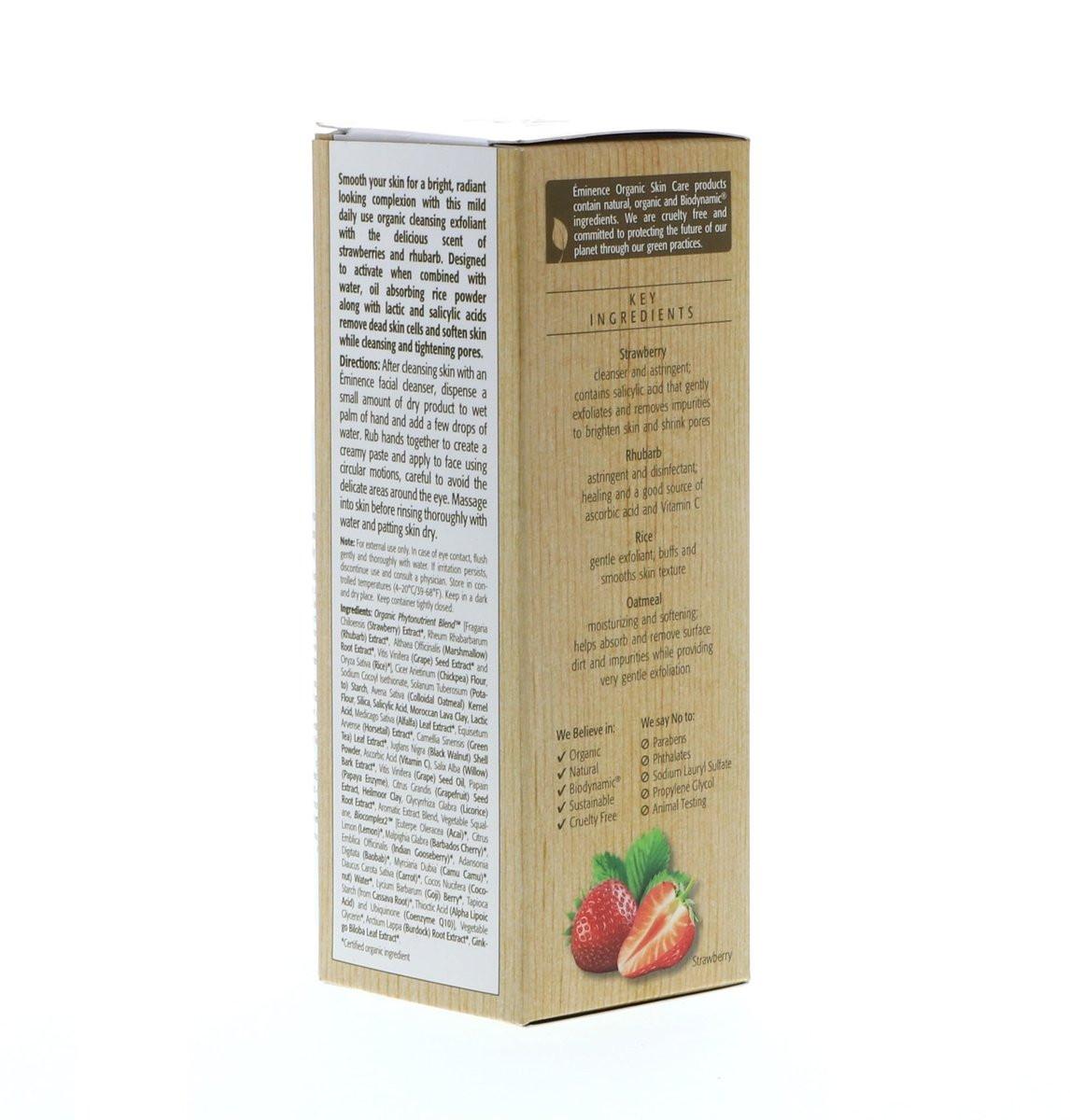 Eminence Strawberry Rhubarb Dermafoliant mit Milchsäure – Sanftes Peeling für strahlende Haut, 4,2 oz