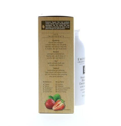 Eminence Strawberry Rhubarb Dermafoliant mit Milchsäure – Sanftes Peeling für strahlende Haut, 4,2 oz