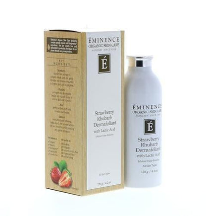 Eminence Strawberry Rhubarb Dermafoliant mit Milchsäure – Sanftes Peeling für strahlende Haut, 4,2 oz