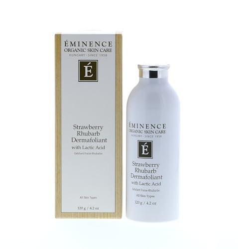 Eminence Strawberry Rhubarb Dermafoliant mit Milchsäure – Sanftes Peeling für strahlende Haut, 4,2 oz