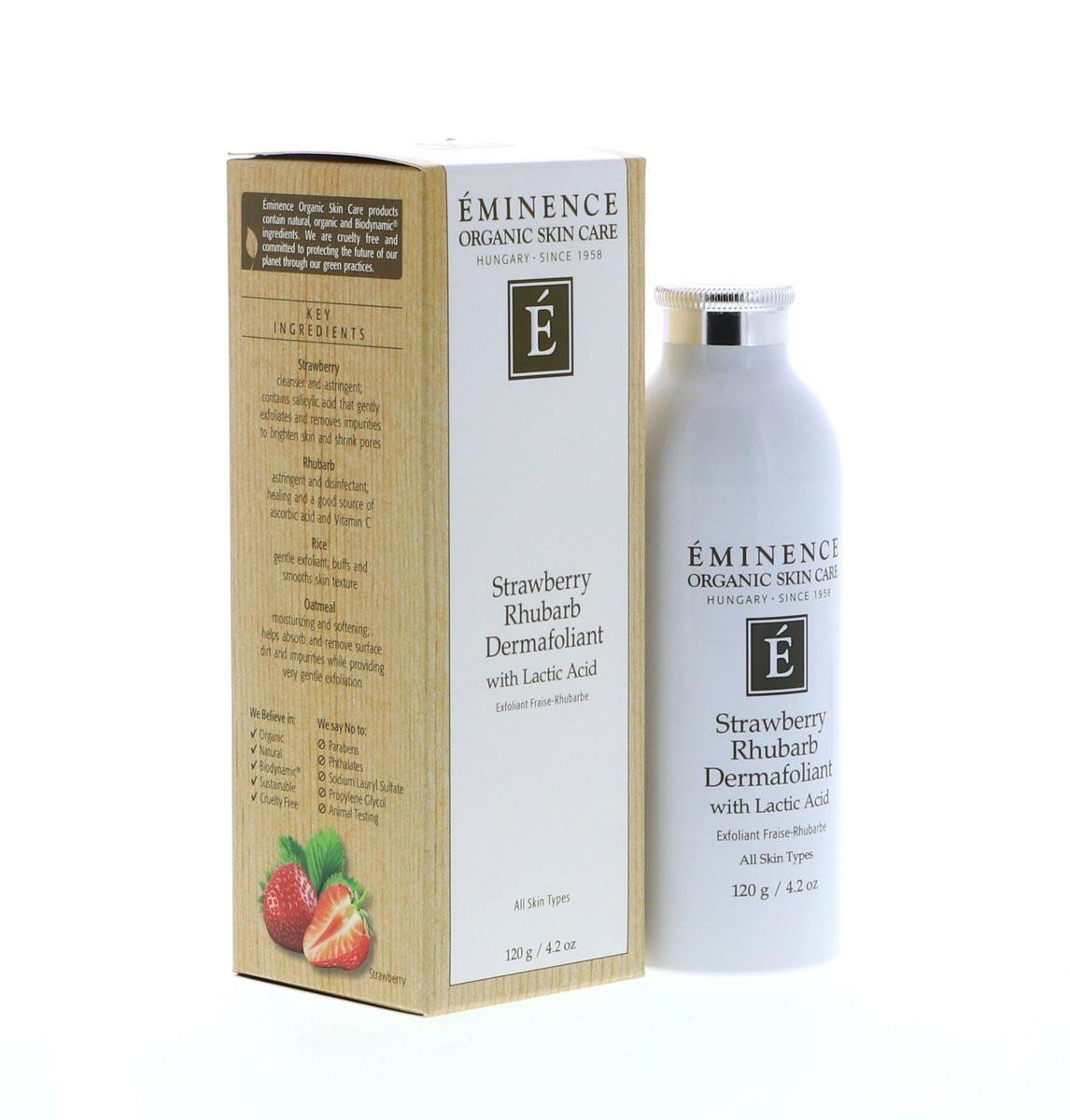 Eminence Strawberry Rhubarb Dermafoliant mit Milchsäure – Sanftes Peeling für strahlende Haut, 4,2 oz