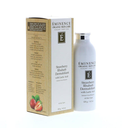 Eminence Strawberry Rhubarb Dermafoliant mit Milchsäure – Sanftes Peeling für strahlende Haut, 4,2 oz