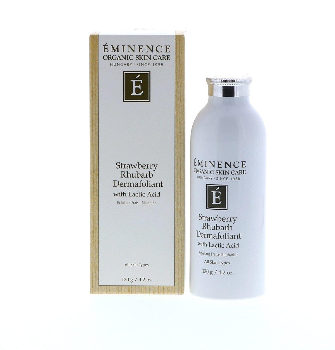 Eminence Strawberry Rhubarb Dermafoliant mit Milchsäure – Sanftes Peeling für strahlende Haut, 4,2 oz