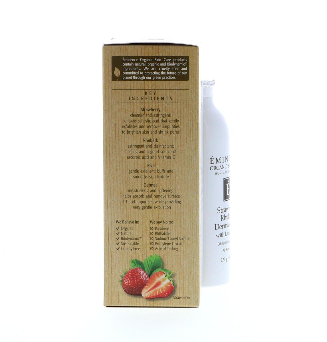 Eminence Strawberry Rhubarb Dermafoliant mit Milchsäure – Sanftes Peeling für strahlende Haut, 4,2 oz