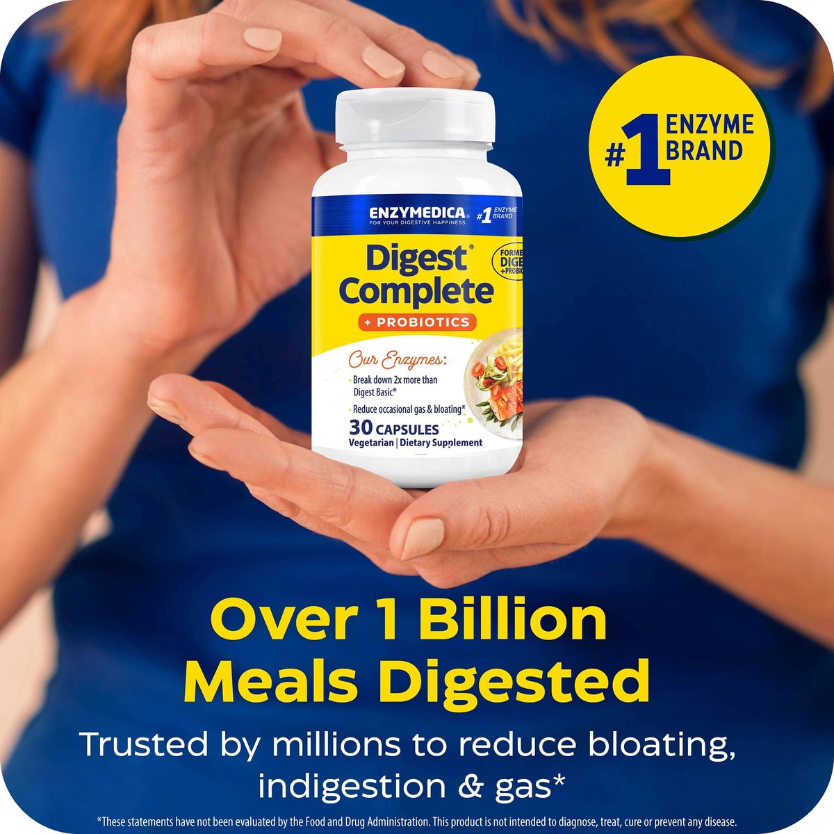 Enzymedica Digest Complete + Probiotika – Verdauungsenzyme für Frauen & Männer, Kapseln für Verdauung, Darmgesundheit, gegen Blähungen & Völlegefühl, Vegetarisch – 30 Kapseln
