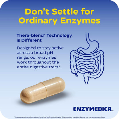 Enzymedica Digest Complete + Probiotika – Verdauungsenzyme für Frauen & Männer, Kapseln für Verdauung, Darmgesundheit, gegen Blähungen & Völlegefühl, Vegetarisch – 30 Kapseln