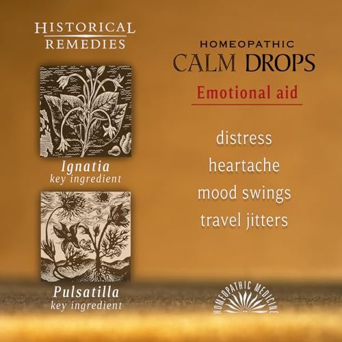 Historical Remedies Calm Drops Homöopathische Lutschtabletten (1 Pack) | Natürliche Unterstützung bei emotionalem Stress, vegan & glutenfrei, Bio-Vanillegeschmack zur Förderung von Entspannung und innerer Ruhe
