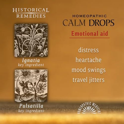 Historical Remedies Calm Drops Homöopathische Lutschtabletten (1 Pack) | Natürliche Unterstützung bei emotionalem Stress, vegan & glutenfrei, Bio-Vanillegeschmack zur Förderung von Entspannung und innerer Ruhe