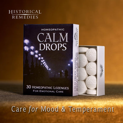 Historical Remedies Calm Drops Homöopathische Lutschtabletten (1 Pack) | Natürliche Unterstützung bei emotionalem Stress, vegan & glutenfrei, Bio-Vanillegeschmack zur Förderung von Entspannung und innerer Ruhe